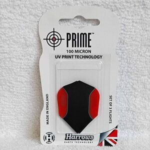 Sealed Set of 3 Harrows Black/Orange Prime 100 Micron Dart Flights BNIP!!